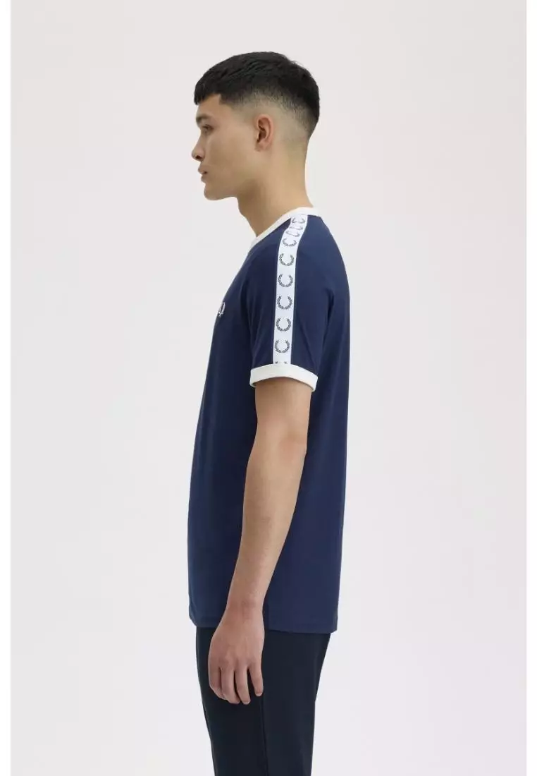 Fred Perry M4620 Taped Ringer T-Shirt (Carbon Blue)
