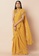 Indya yellow Mustard Ruffle Sari Skirt A2C31AA1139C89GS_4