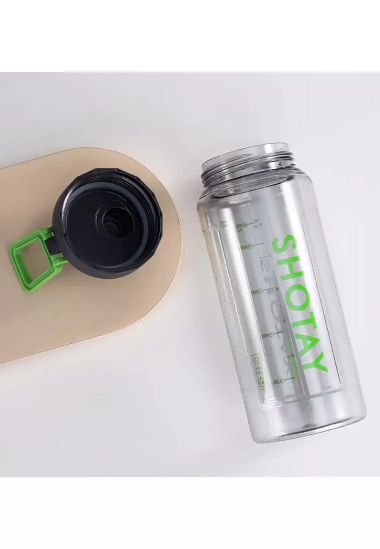 Shotay 4508 1.5L Water Bottle 27.6×9.3cm – Dark Green