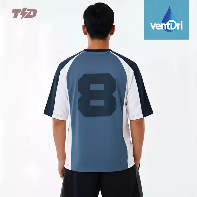 TDACTIVE kaos Jersey oversize drifit olahraga biru navy 8 FLEXFIT MSB40