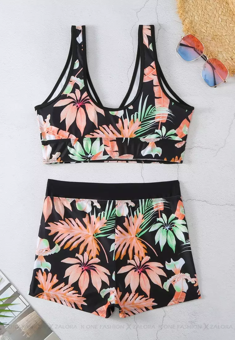 (2pcs)Sexy Printed Bikini Swimsuit
