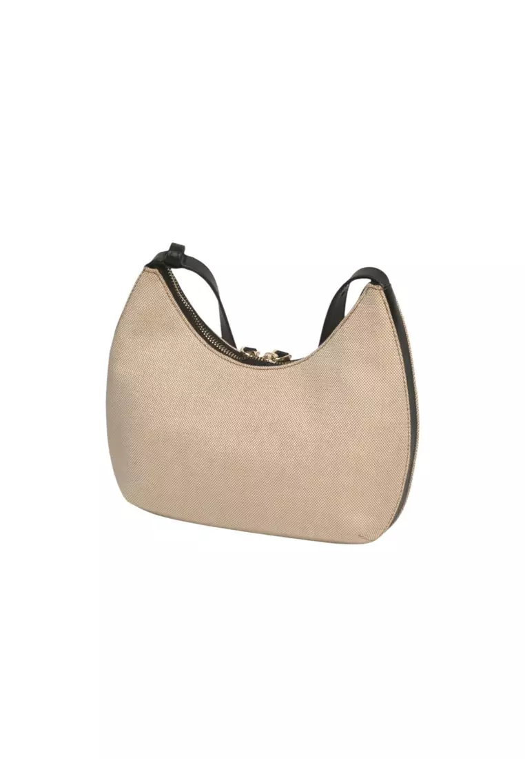 GOCCIA Women's Shoulder Bag Natural Color Spliced in Black WB01634 BX3542