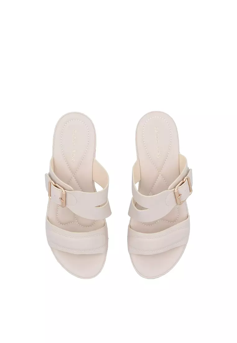 Beige Rachel Double Strap Sandals