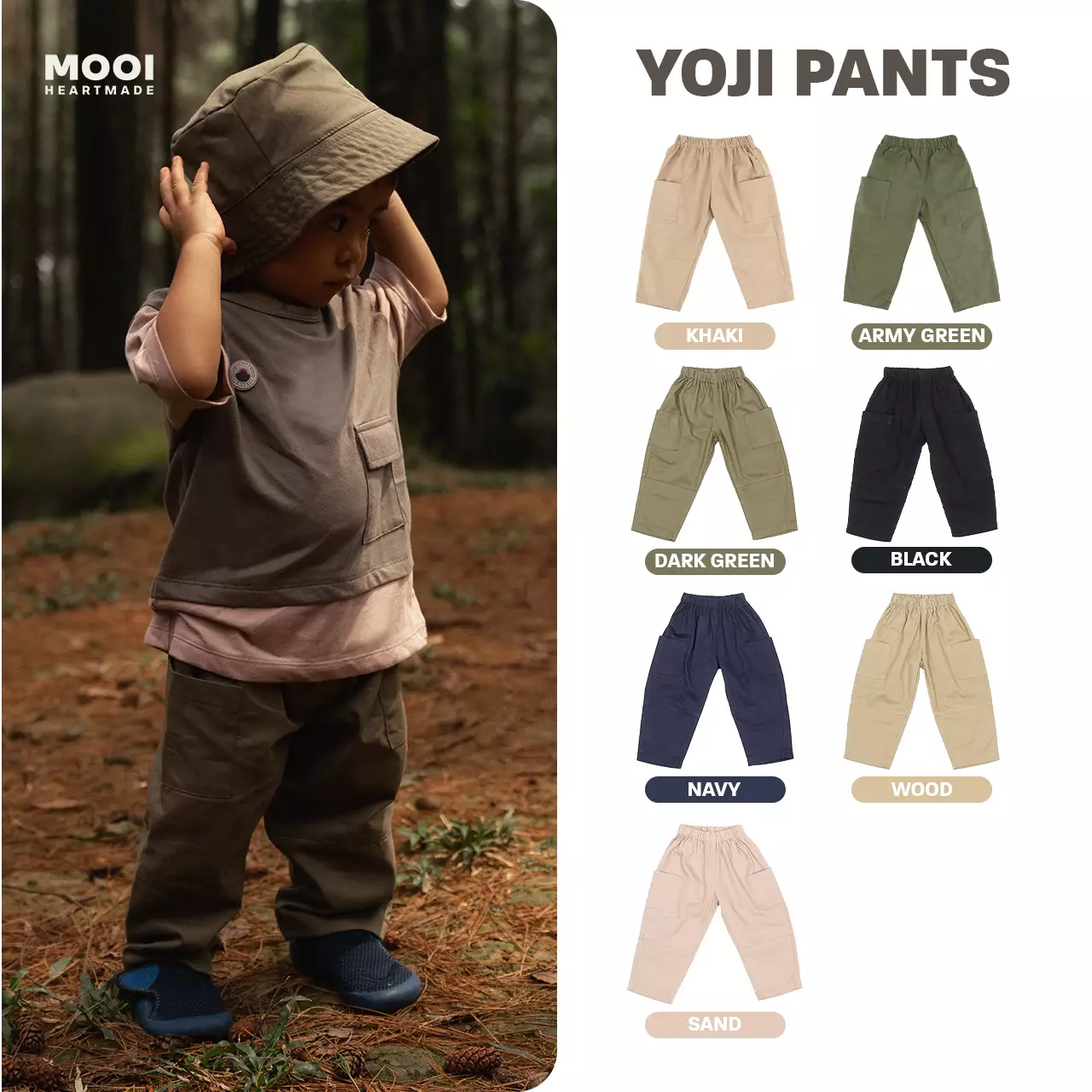 Mooi Celana Panjang Chinos Anak Yoji Pocket Pants - Black