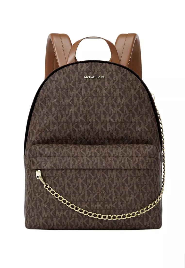 MICHAEL KORS ロゴリュック　バックパック Buy MICHAEL KORS Slater Medium Signature Logo Backpack - Brown