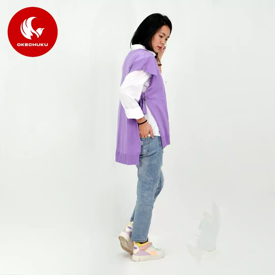 OKECHUKU Andien Knit Vest Korean Style Rompi Rajut Wanita Polos Vest Tali Outer Hijab