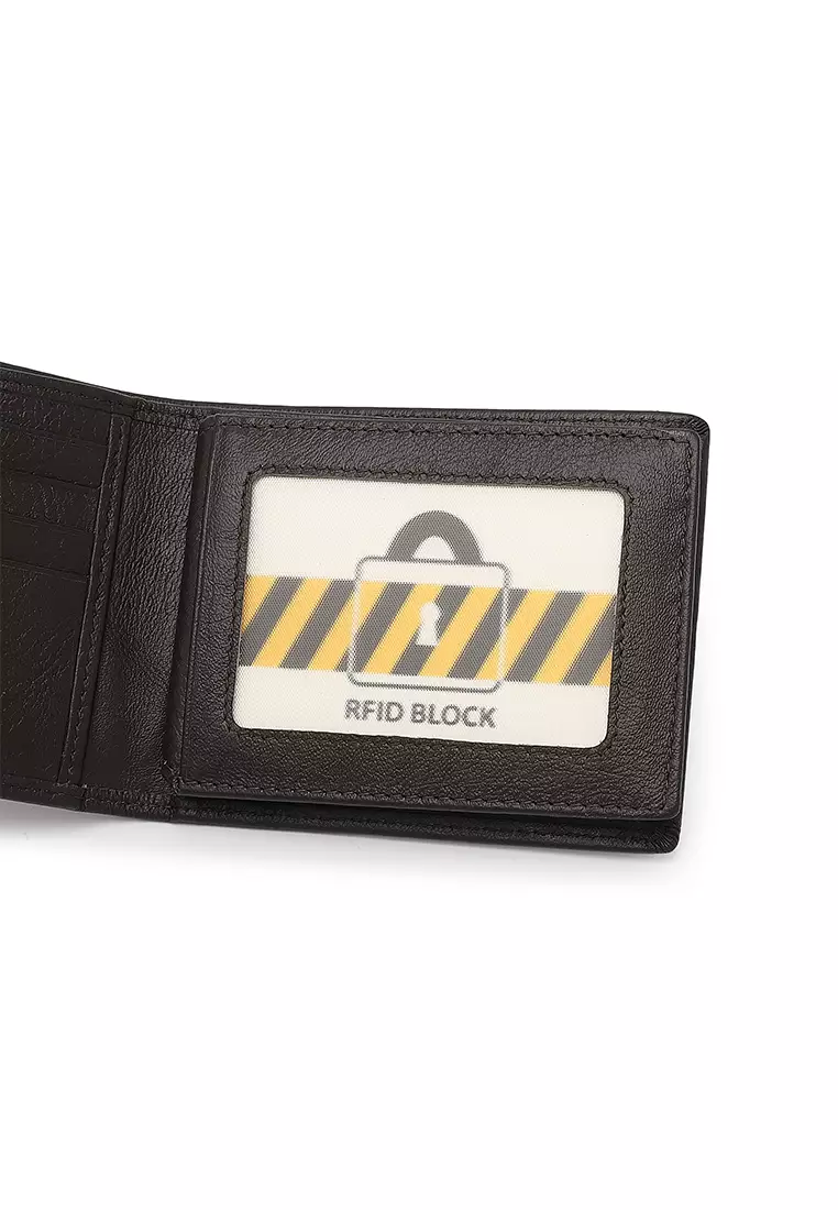 Men's Genuine Leather RFID Blocking Wallet - Brown