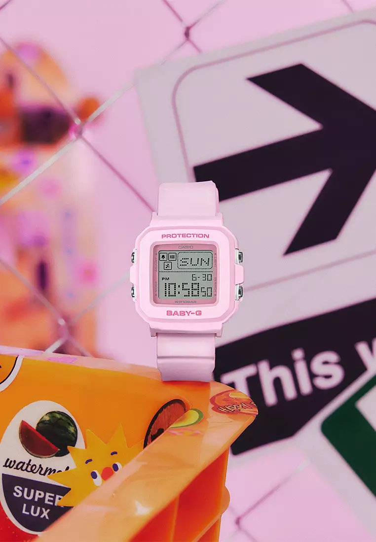 Casio Baby-G Jam Tangan Digital Wanita - Light Pink - Resin Strap - BGD-10-4D