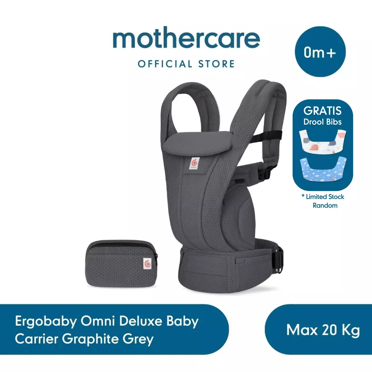 Ergobaby Omni Deluxe Baby Carrier Graphite Grey - Gendongan Bayi