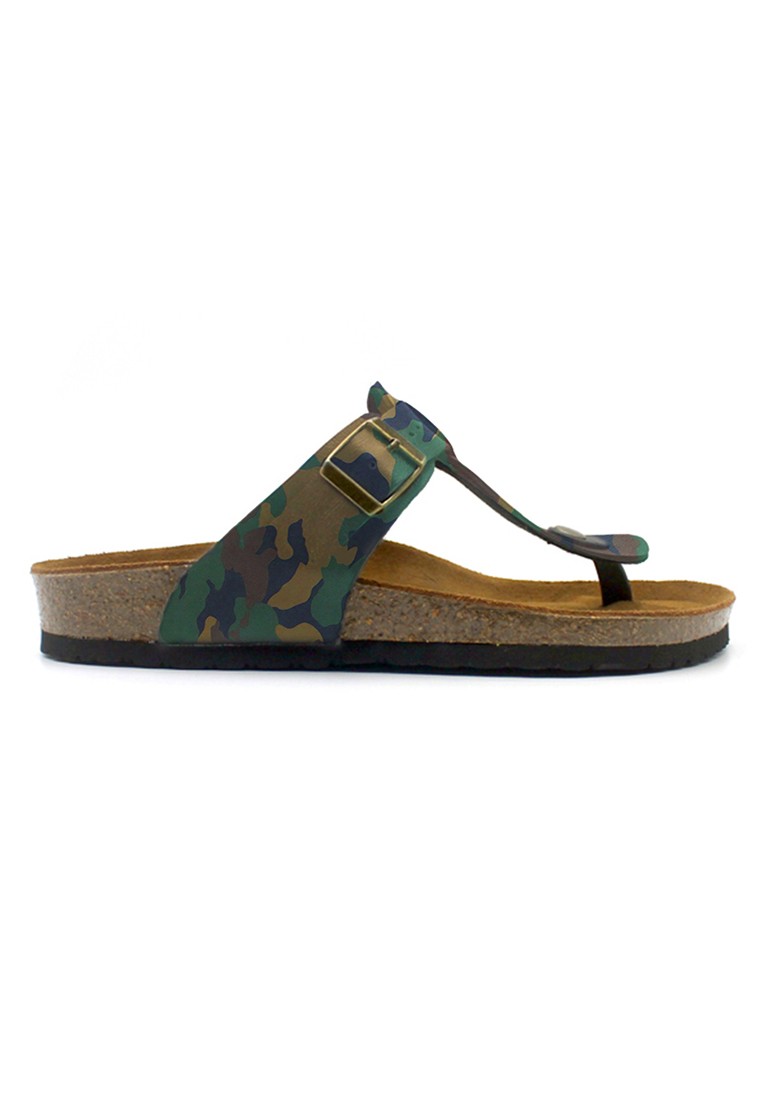 Copenhagen - Camouflage Leather Sandals & Flip Flops