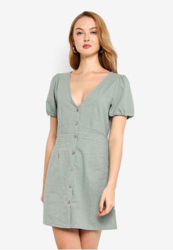 Buy Cotton On Woven Briony Button Front Mini Dress 2020 ...