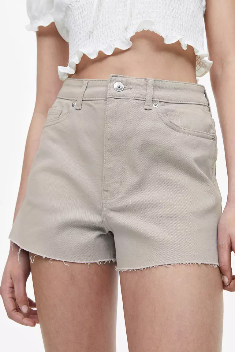 H&m High Waisted Twill Shorts Jual H&M High-waisted Twill