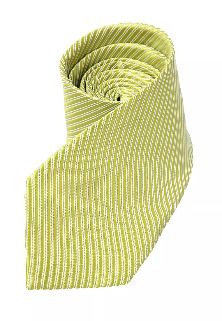 Ocean Dasi Pria Garis Long Line Tie Man Neckwear Aksesoris Fashion Material Polyester ORIGINAL - Green Melon