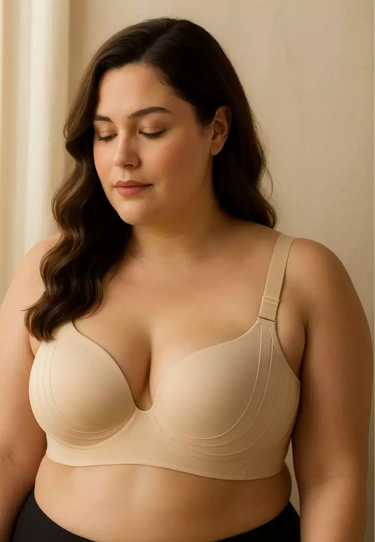 3 Pack Wynter Plus Size Wireless Bra Bundle - Taupe, Black, Brown