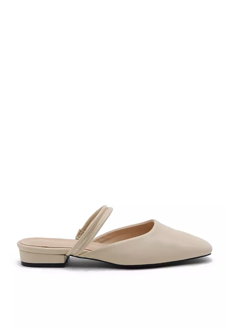 Discount on Sappun  shoes - SKU: Hamelly Strap Mule Slippers (2cm) - Beige