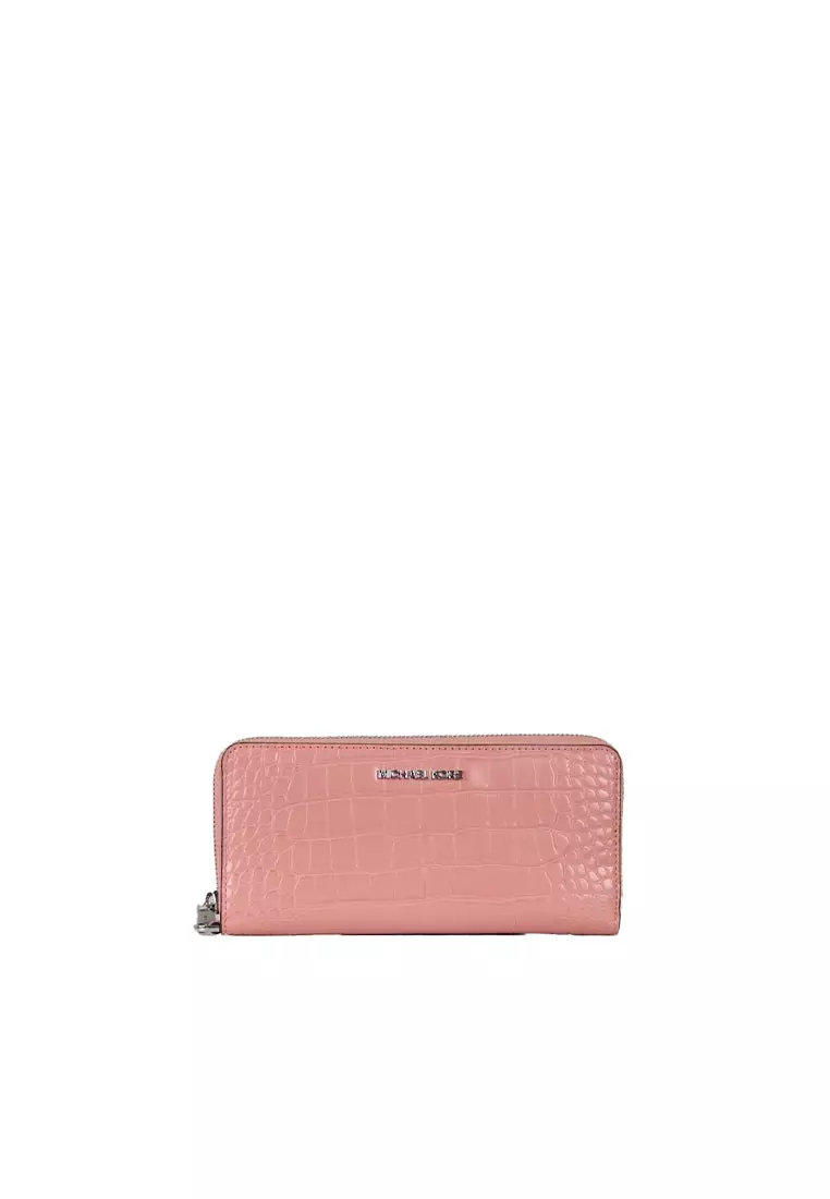 Michael kors jet set travel wallet pink discount