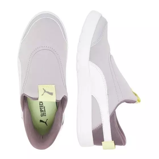 PUMA Courtflex V3 Sliptech Ps 39973408 - Sepatu Anak (Ungu)