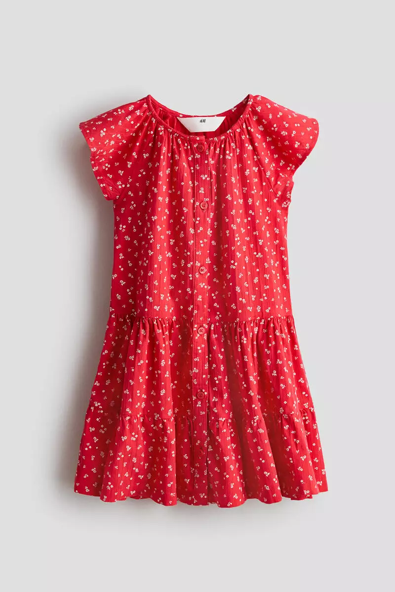 Tiered seersucker dress