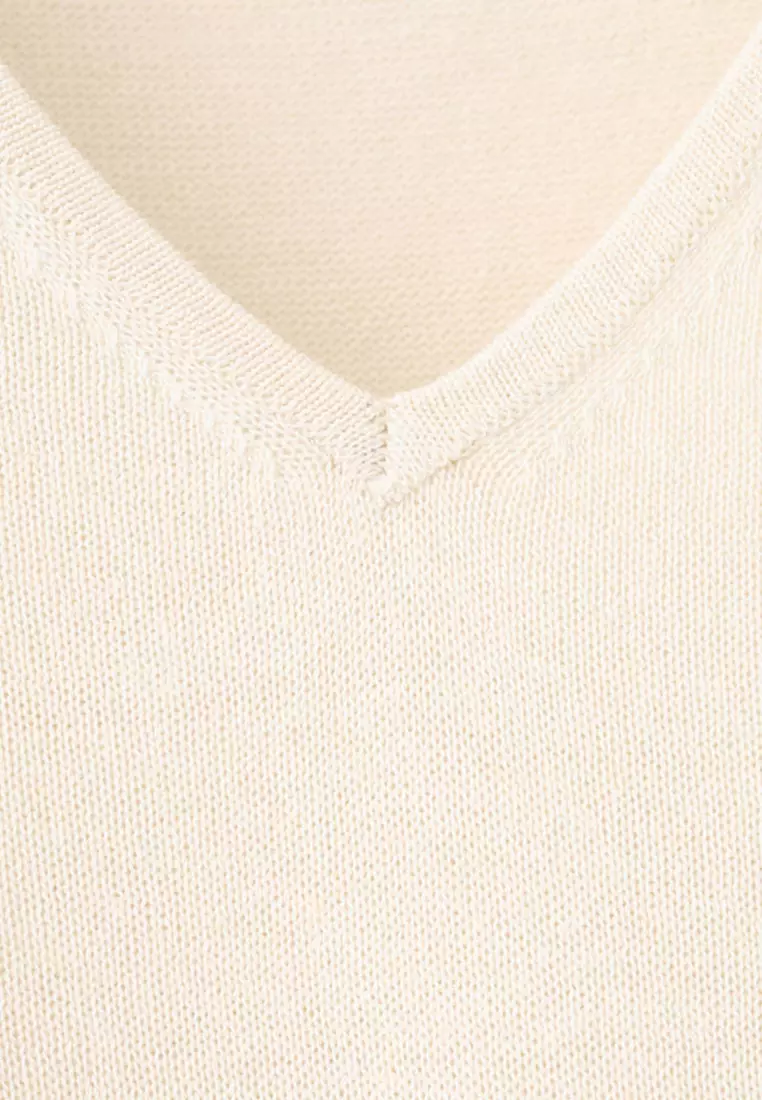 V-Neck Knit Top