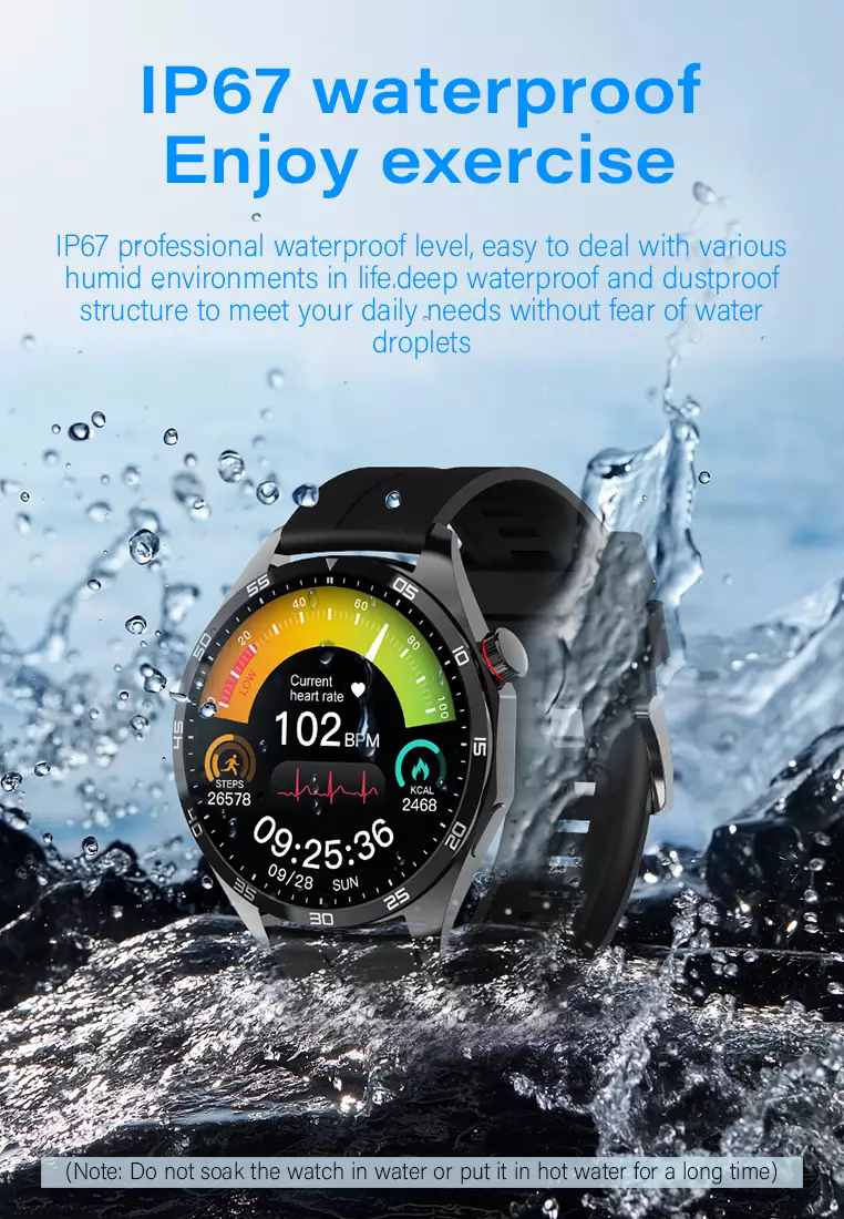 Smart Watch U19 Zinc Alloy Shell Strong Battery Life Health Management Jam Pintar AI Voice Assistant black