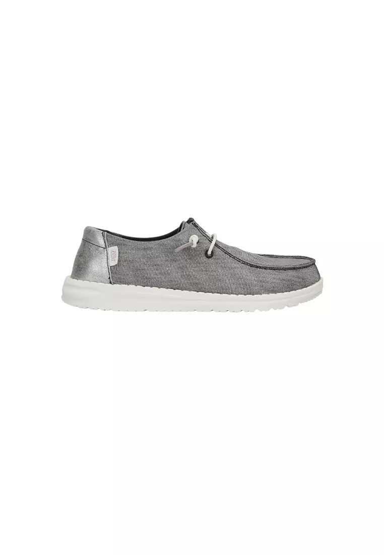 Discount on HeyDude  shoes - SKU: HeyDude Women's Wendy Metallic Sparkle in Charcoal