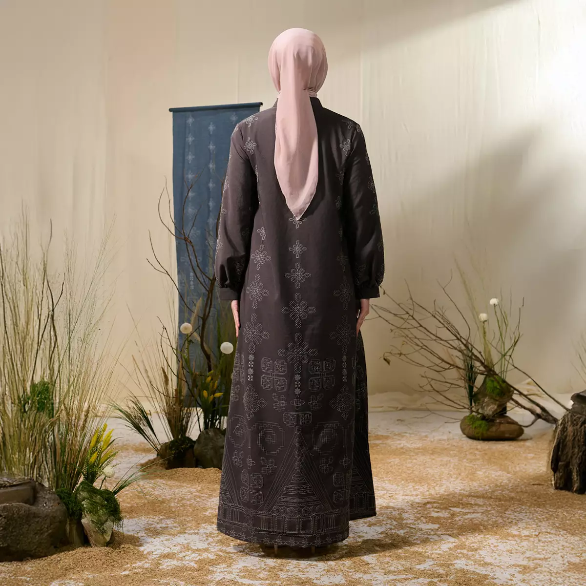 [Raya Collection] ZM Zaskia Mecca - Bintari Brown - Gamis Wanita - Jejak Teduh Ruma - Koleksi Ramadhan Series