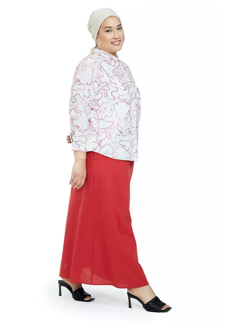 Plus size outlet red skirt 2020