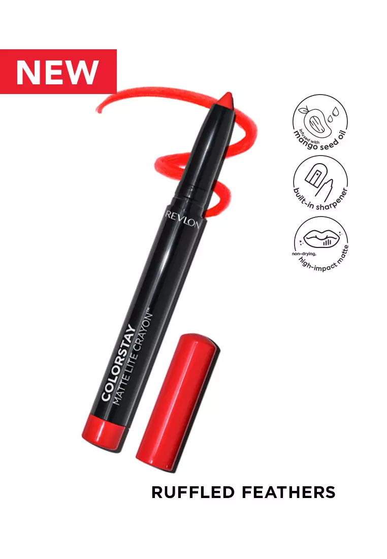 Discount on Revlon  shoes - SKU: Revlon Colorstay Matte Lite Crayon™ All-Day Wear, Smudge-Proof, Water-Resistant Ruffled Feathers