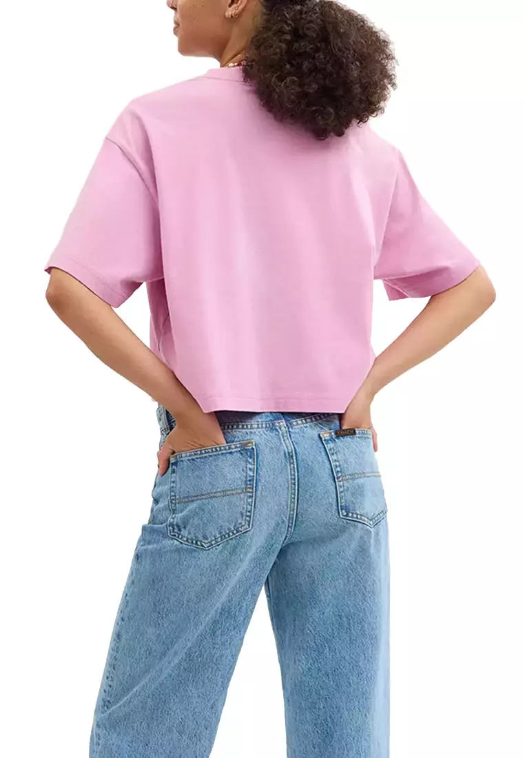 Buy COACH Cosmic Coach Rocket Print Cropped T Shirt In