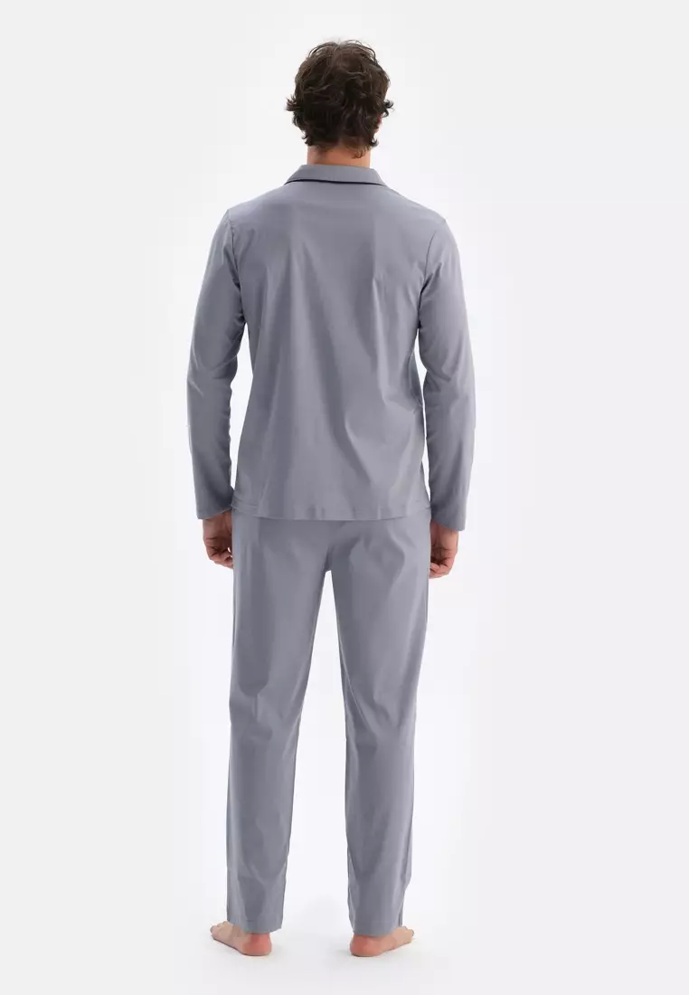 Grey Trousers, Regular Fit, Sleepwear for Men