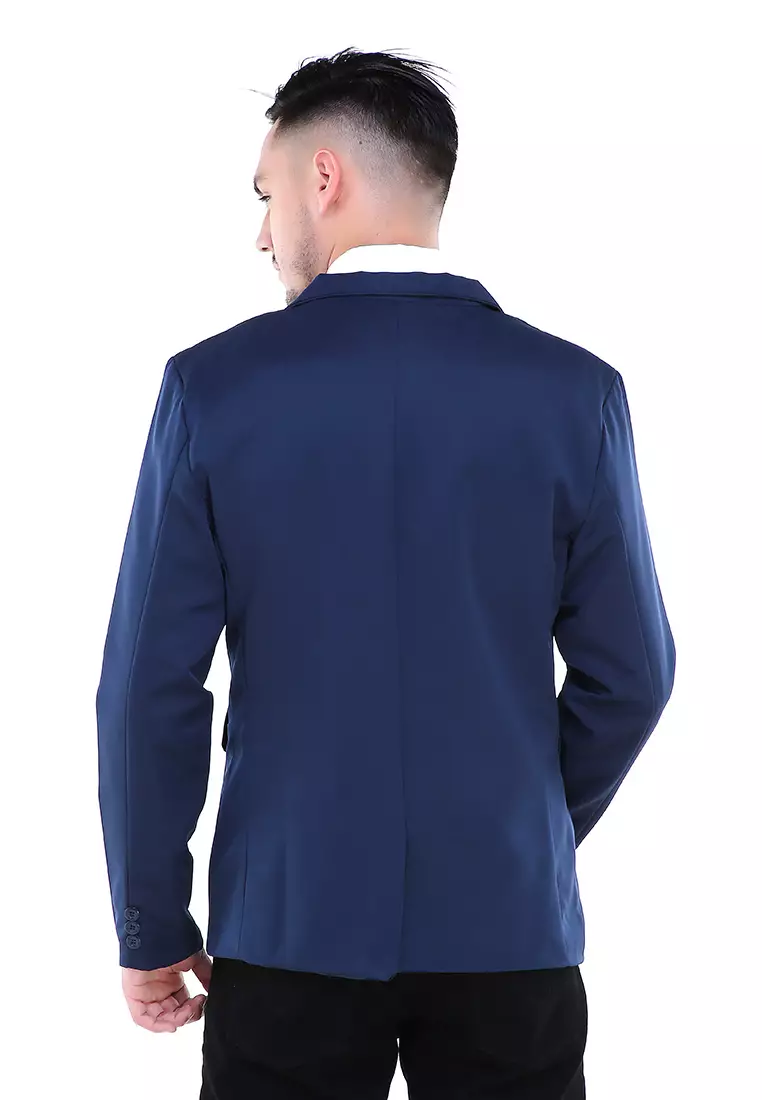 Woreq Jas Blazer Pria A Line Top Formal Longsleeve Suit Material High Twist ORIGINAL