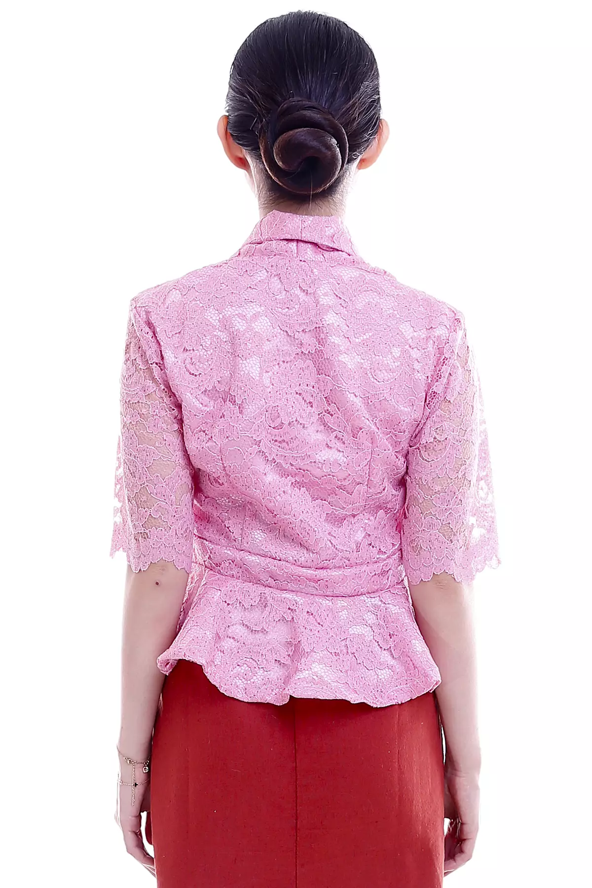 Kuncup Brukat Pink Kebaya