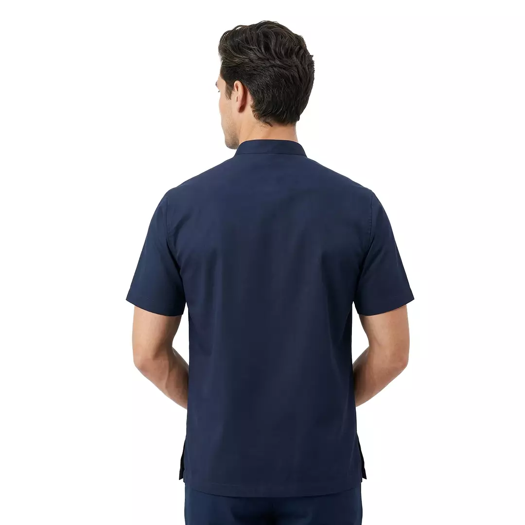 Rabbani - Kemeja Koko Muslim Pria Lengan Pendek Dewasa Aizen Exclusive - Navy