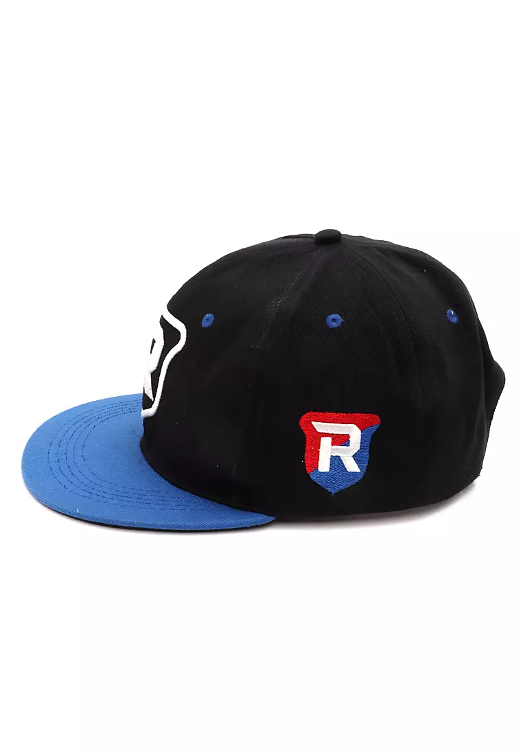 Gemp Cap Snapback Unisex Motif R Resizable Strap Material Rafel ORIGINAL - Black Blue
