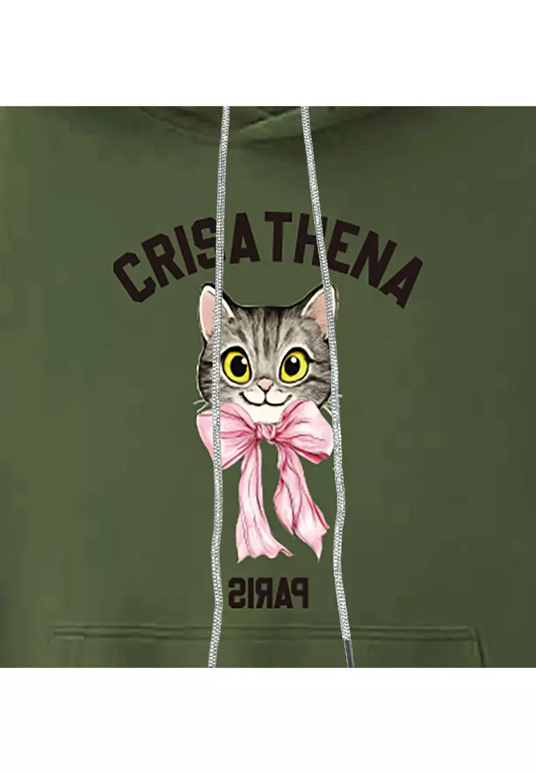 Crisathena Cat Hoodie in Olive