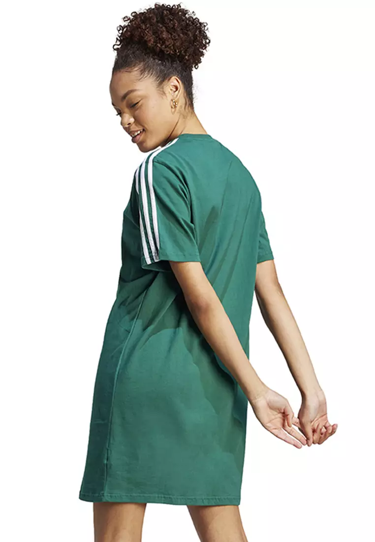 Buy ADIDAS Essentials 3-Stripes Single Jersey Boyfriend Tee Dress 2024 ...