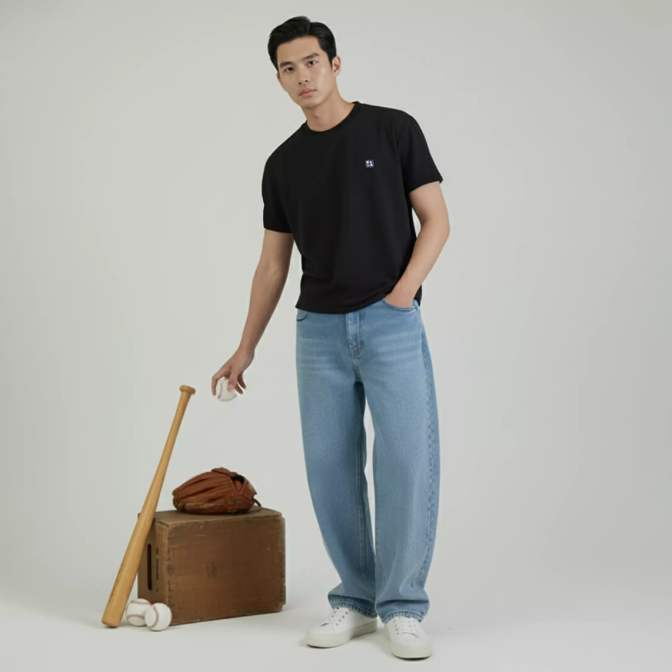 KALE NEO BLACK T-Shirt Fitted Tee Short Sleeve Cotton Cloudy