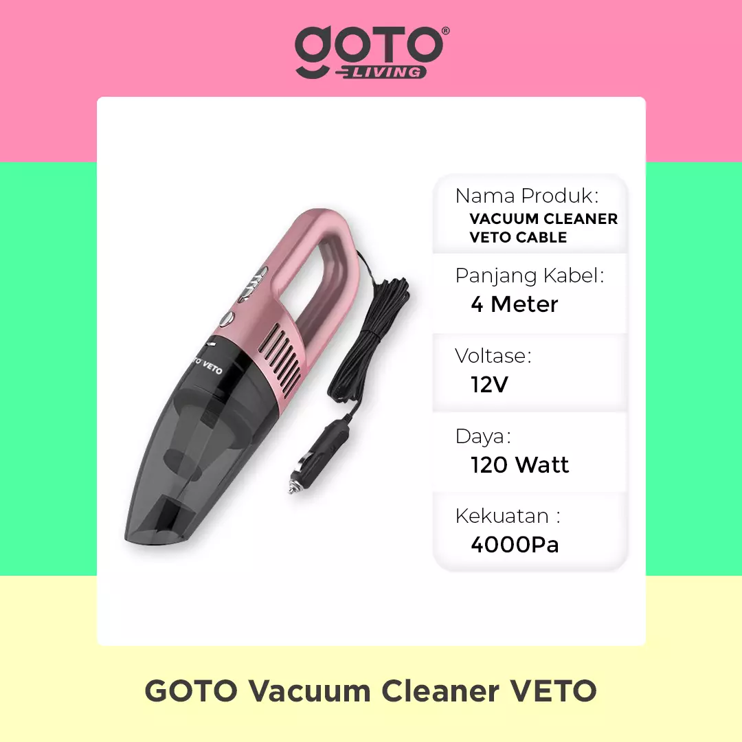 Jual Goto Living Goto Veto Vacuum Cleaner Alat Penyedot Debu Mobil Portable Original