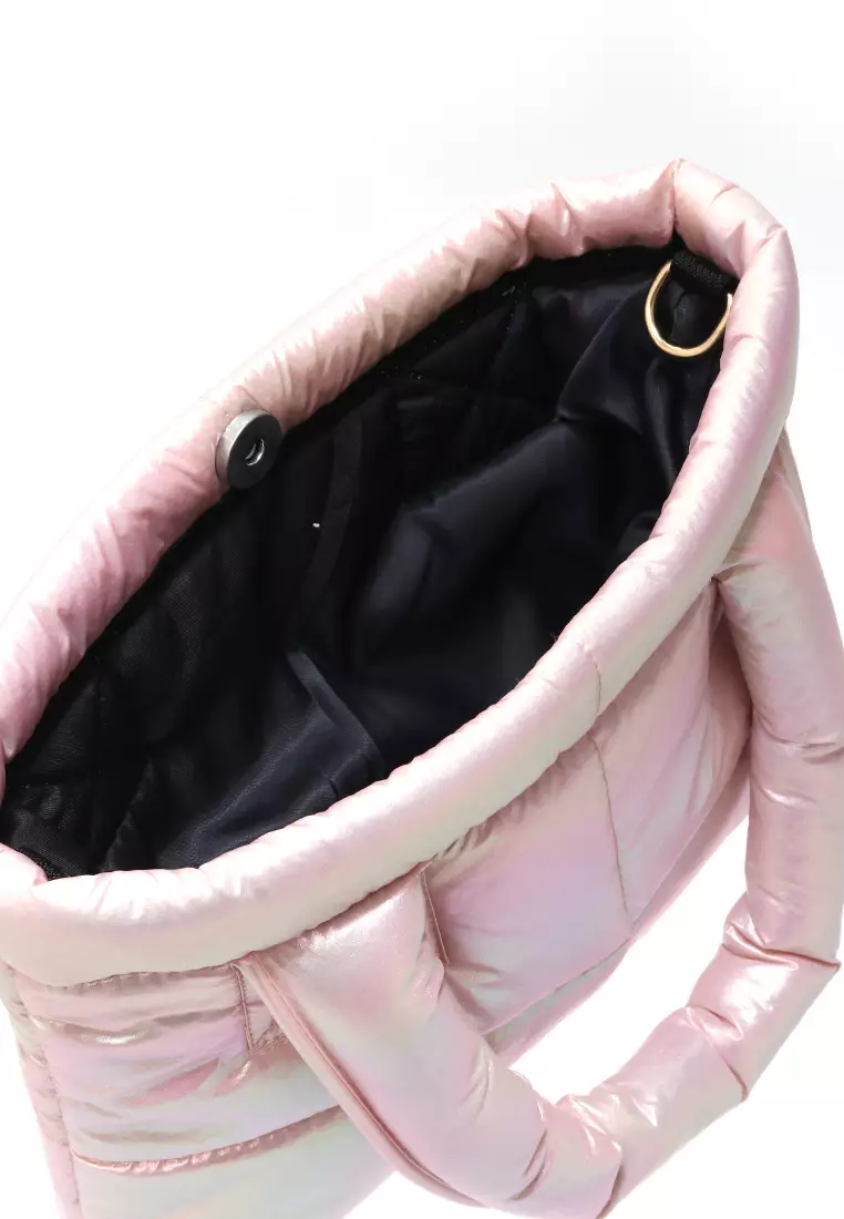 Angelina Pillow Puffy Bag Smooth Texture And High Quality - Holo Pink
