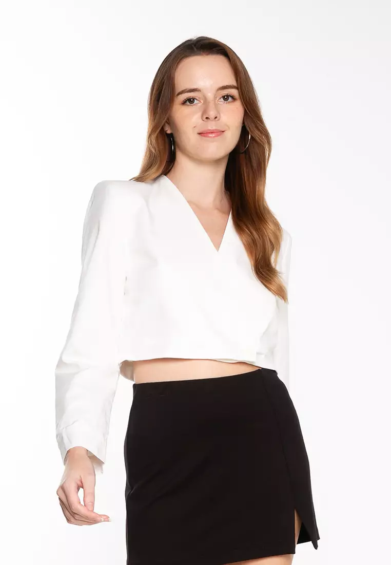 Zara wrap collar jacket on sale