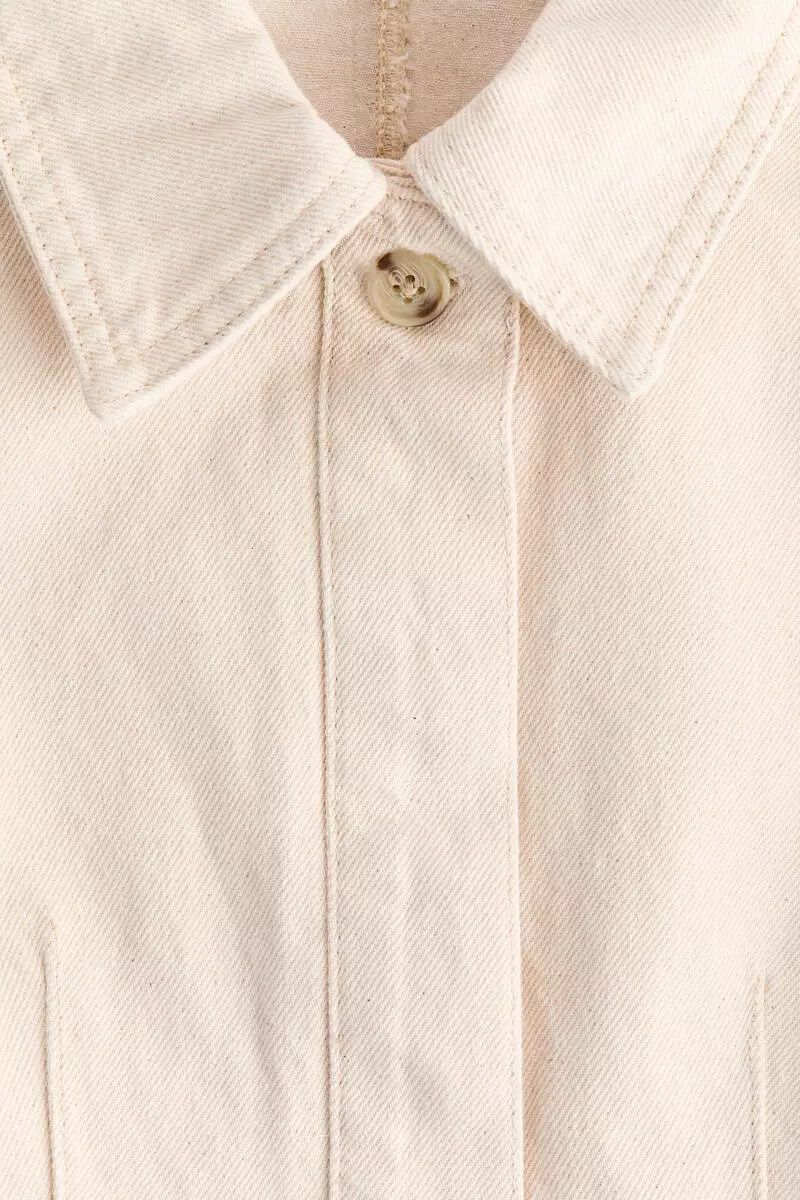 Waisted denim shirt