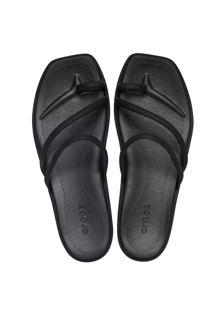 Crocs Women Miami Toe Loop Sandal - Black