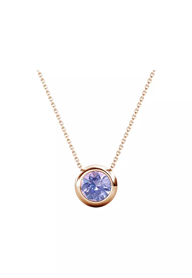 Birth Stone Moon Pendant June Alexandrite RG - Kalung Crystal Swarovski by Her Jewellery