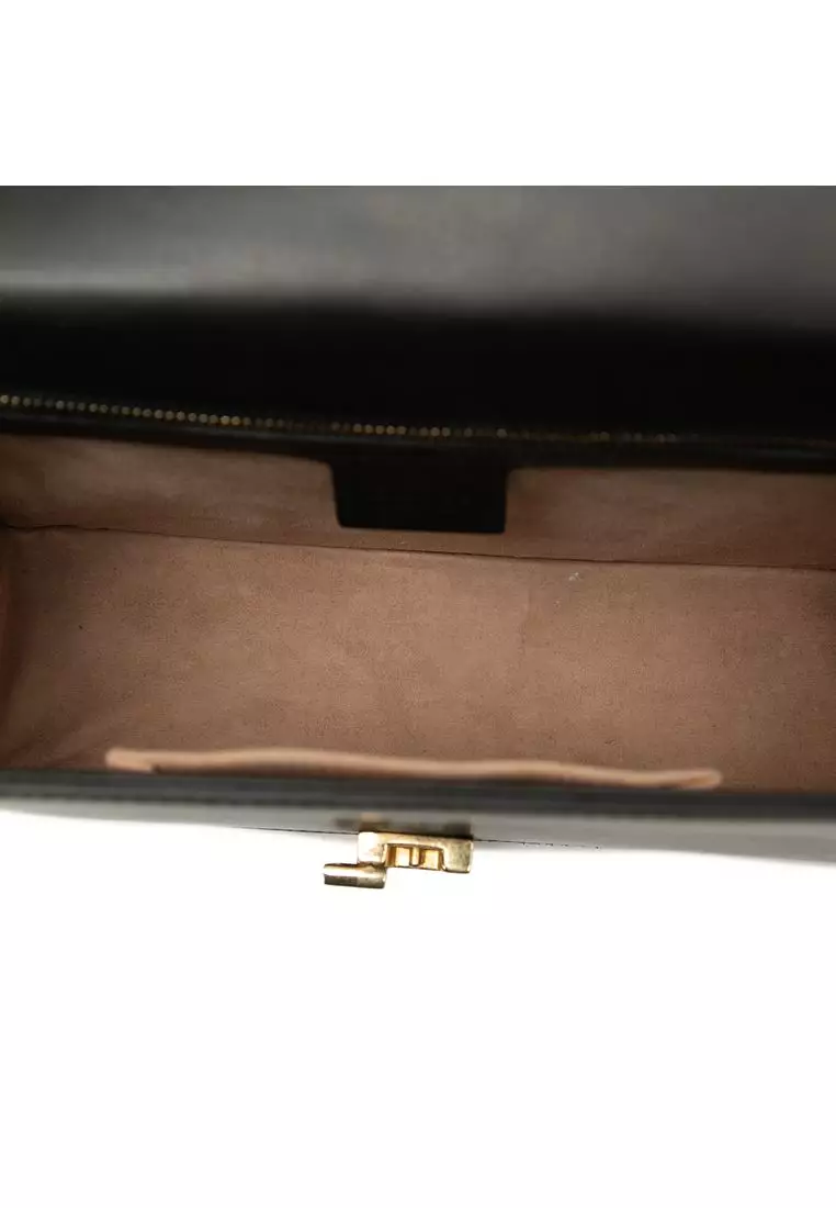Pre-Loved Gucci Small Calfskin Web Sylvie Satchel