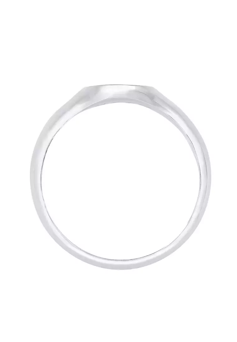 Men's Silver Oval Signet Ring