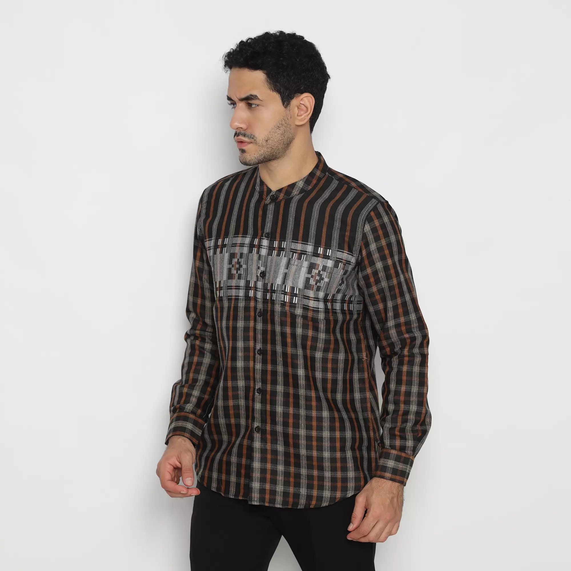 Platini Kemeja Koko Pria Lengan Panjang Katun 961236