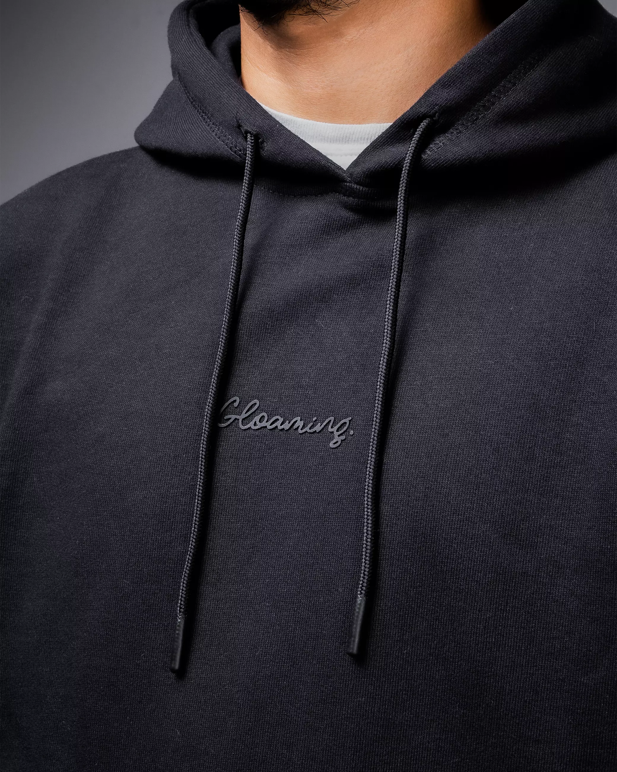 Gloaming Hoodie 440 Gsm Emboss Super Heavy Fleece Black