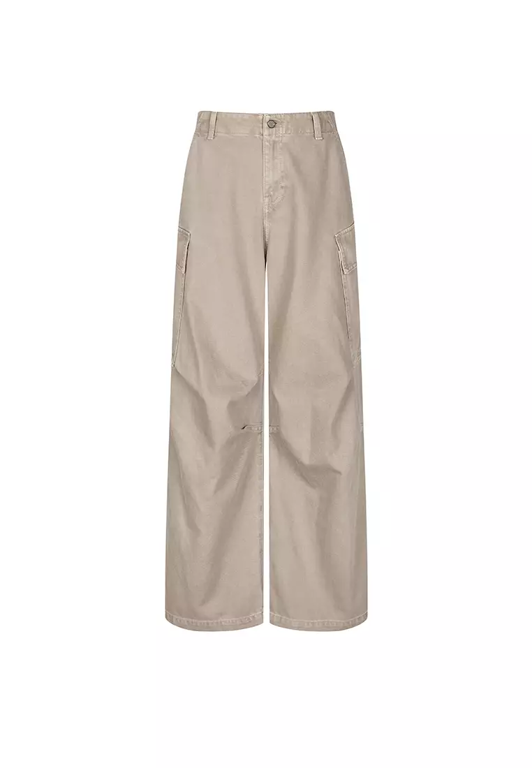 Workwear Rolled Hem Denim Extra Long Pants