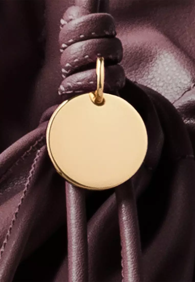 Starfish Shell Charm - Burgundy