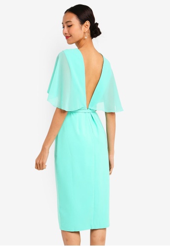 Clothing Paper Dolls Mirabel Mint Draped Sleeve Midi Dress Women S
